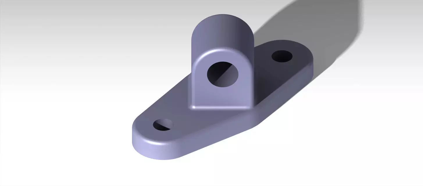 bearing bracket with two holes Free 3D print model