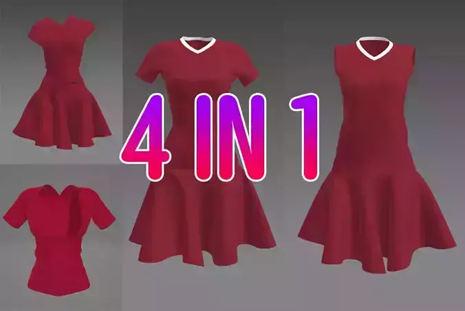 Woman 27 clothing Set 4 in 1