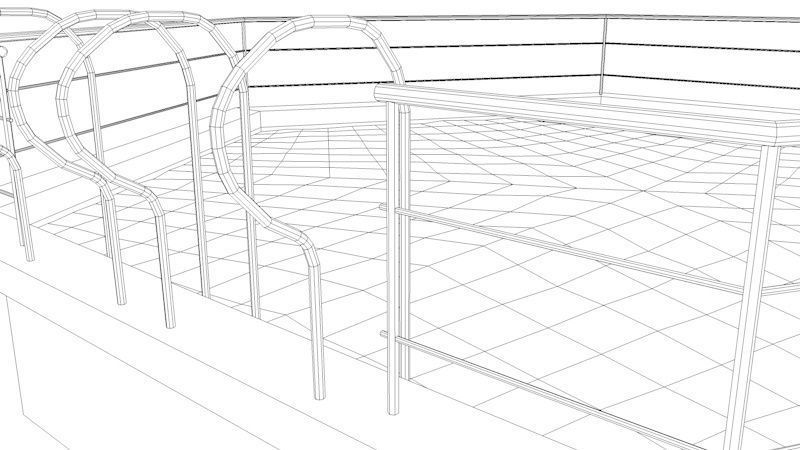 Warmup Cooldown Small Pool Low-poly 3D model_5