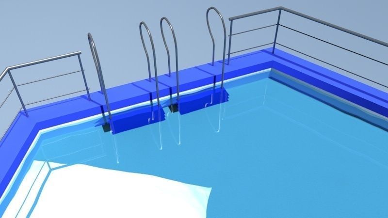Warmup Cooldown Small Pool Low-poly 3D model_1