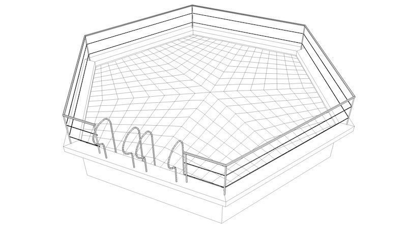 Warmup Cooldown Small Pool Low-poly 3D model_4