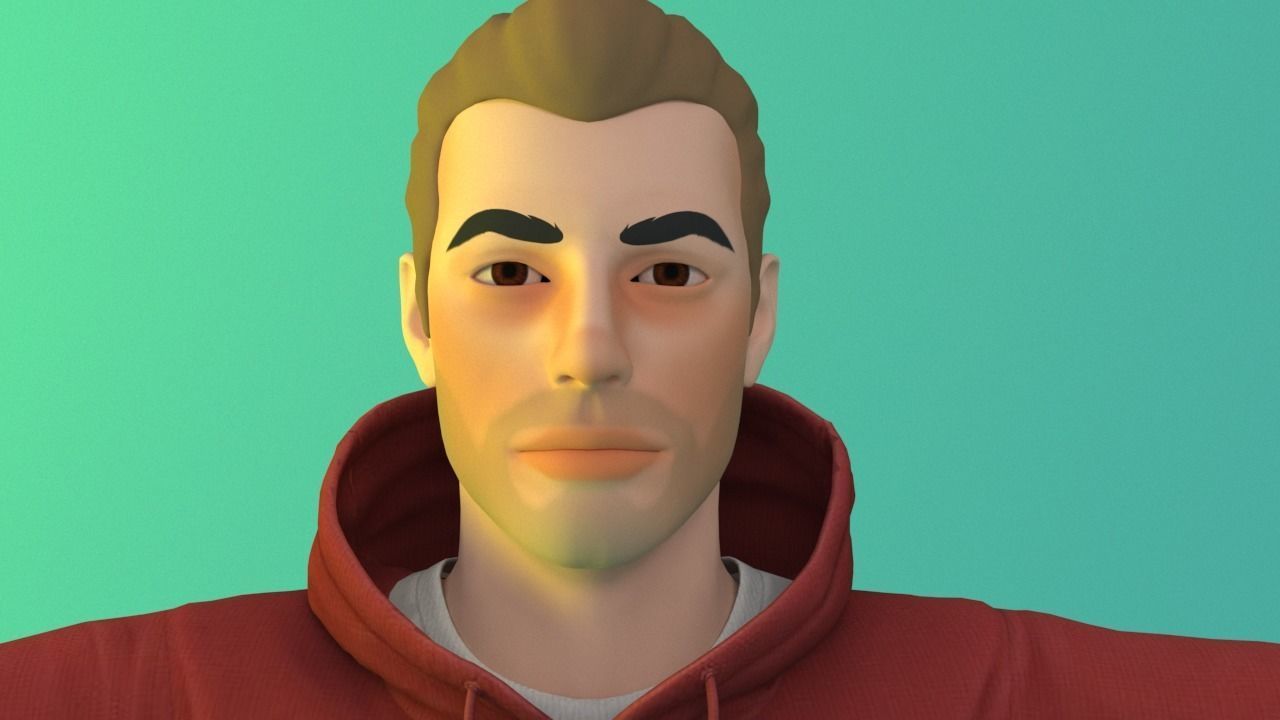 Rigged 3d man model 3D model_1