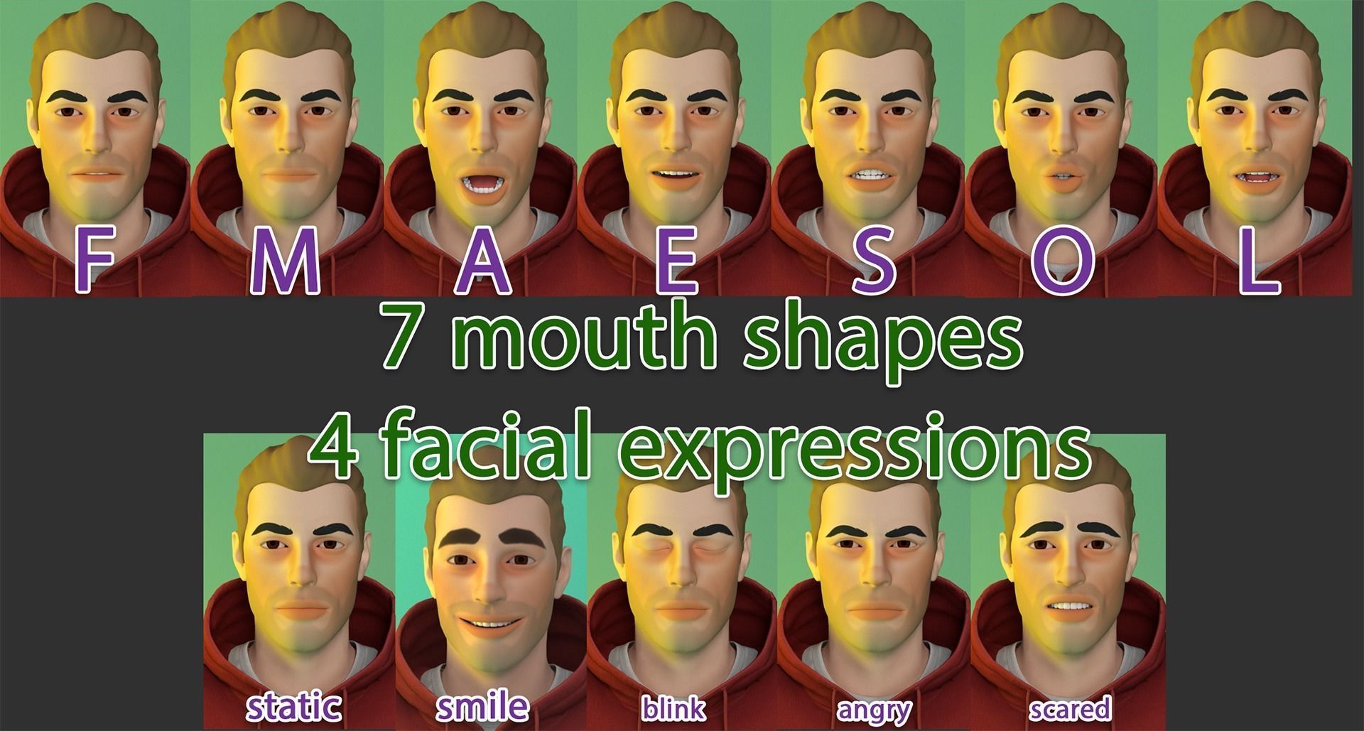 Rigged 3d man model 3D model_5