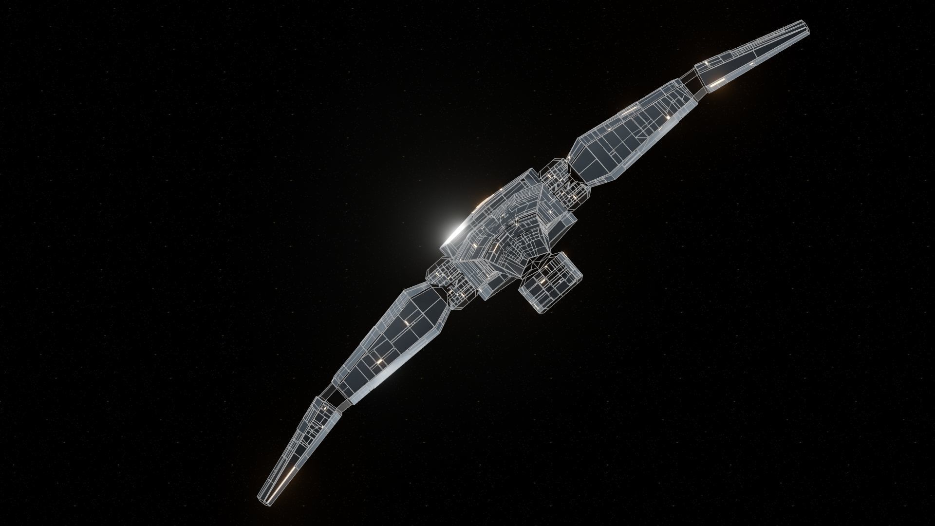 Probe II Spaceship Low-poly 3D model_14