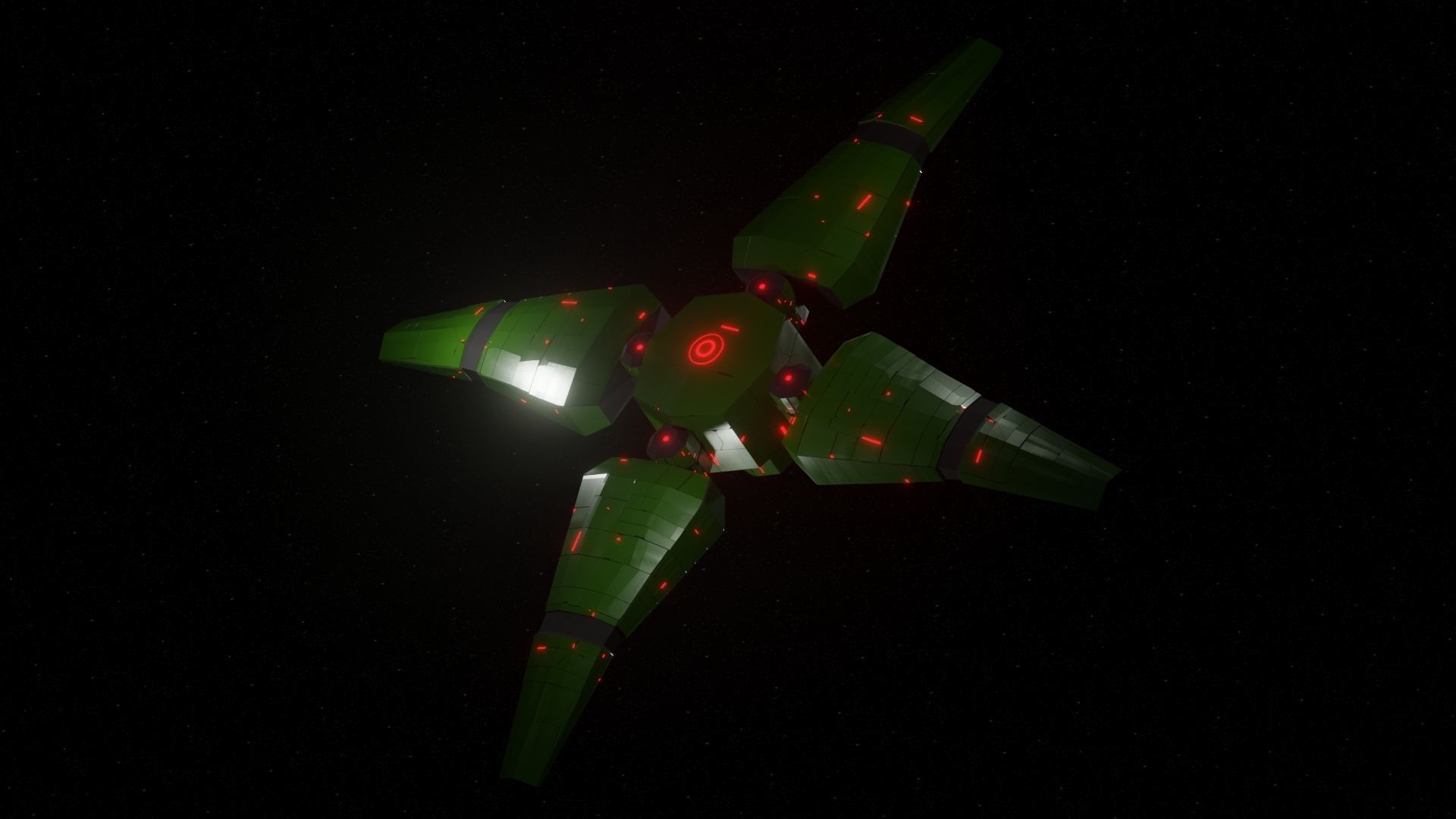 Probe II Spaceship Low-poly 3D model_5