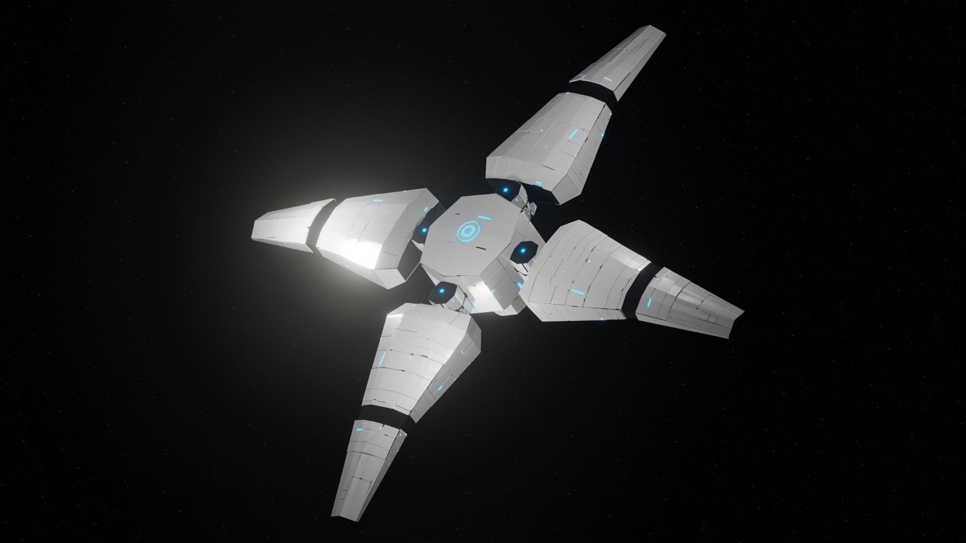 Probe II Spaceship Low-poly 3D model_2