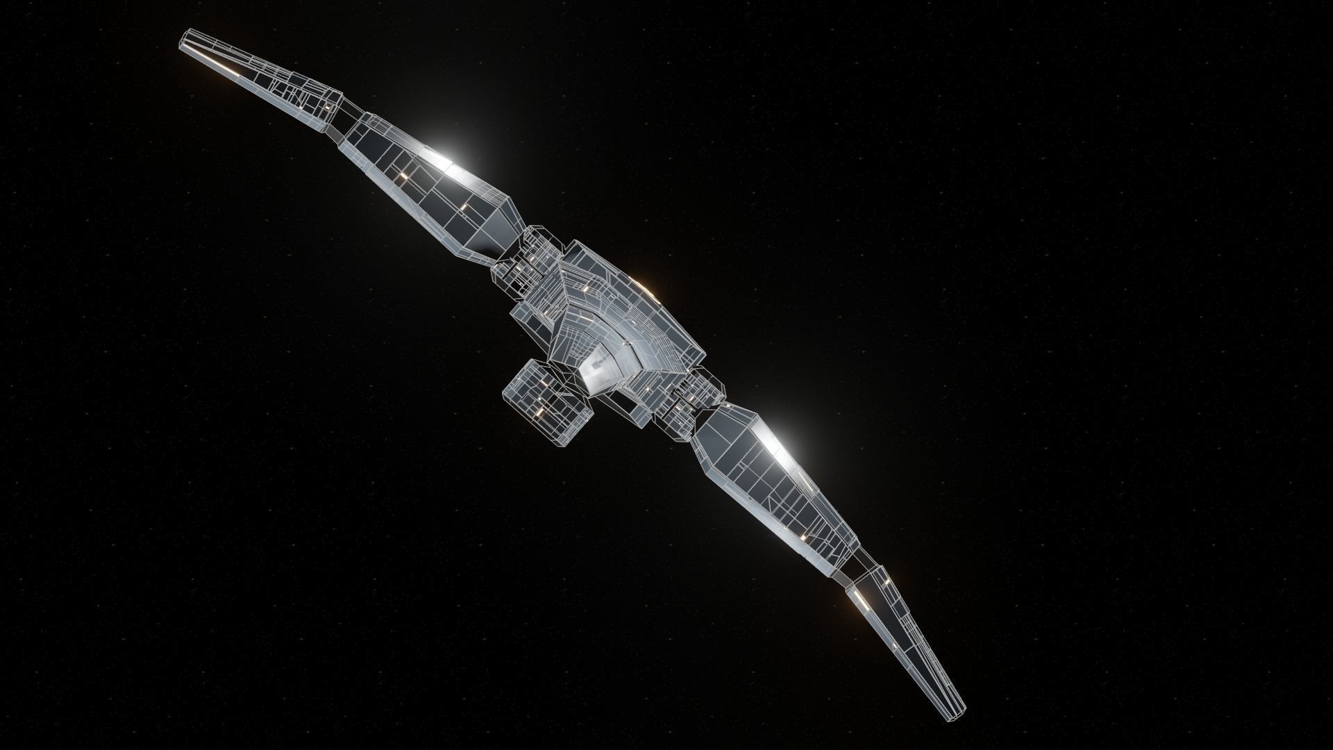 Probe II Spaceship Low-poly 3D model_16