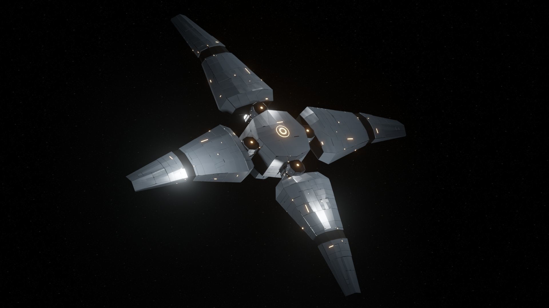 Probe II Spaceship Low-poly 3D model_11