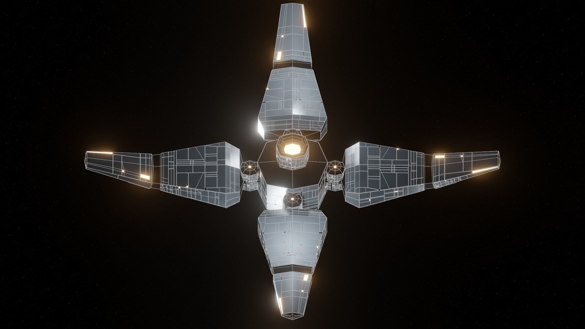 Probe II Spaceship Low-poly 3D model_12