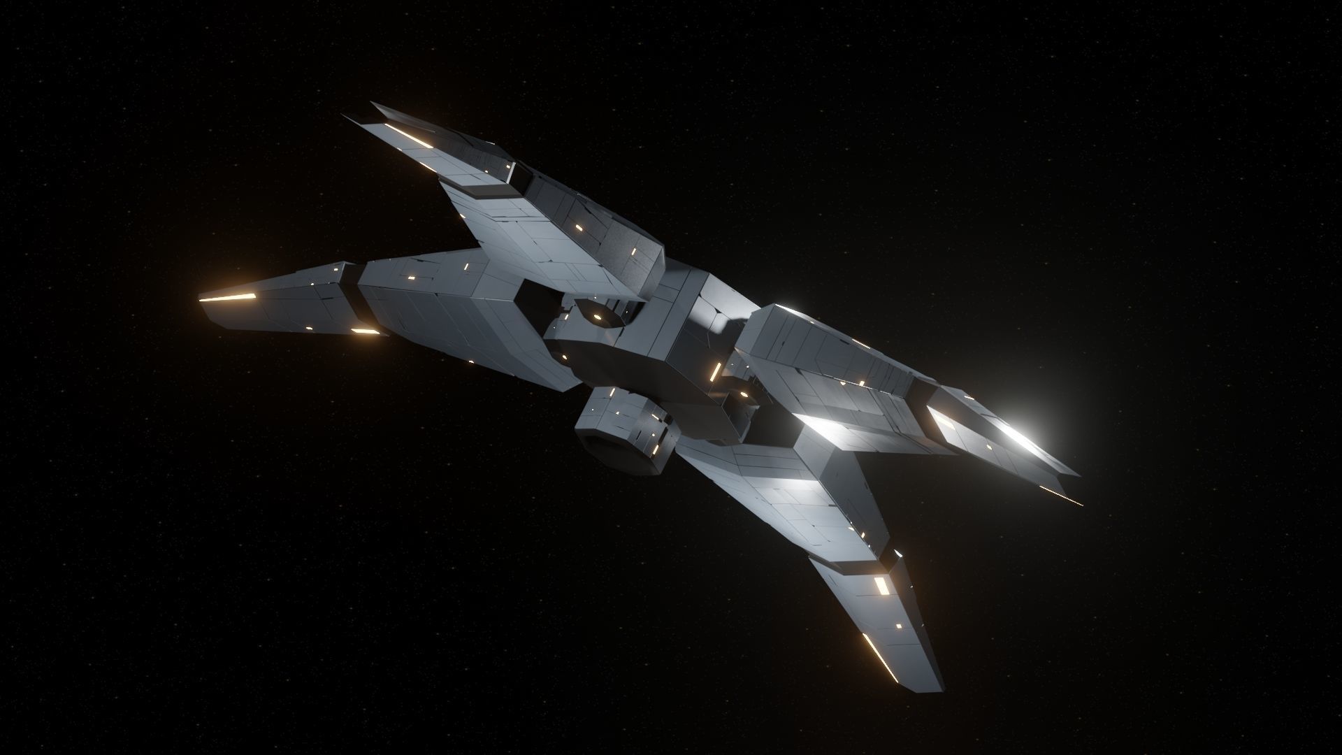 Probe II Spaceship Low-poly 3D model_10