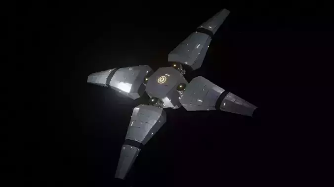 Probe II Spaceship Low-poly 3D model