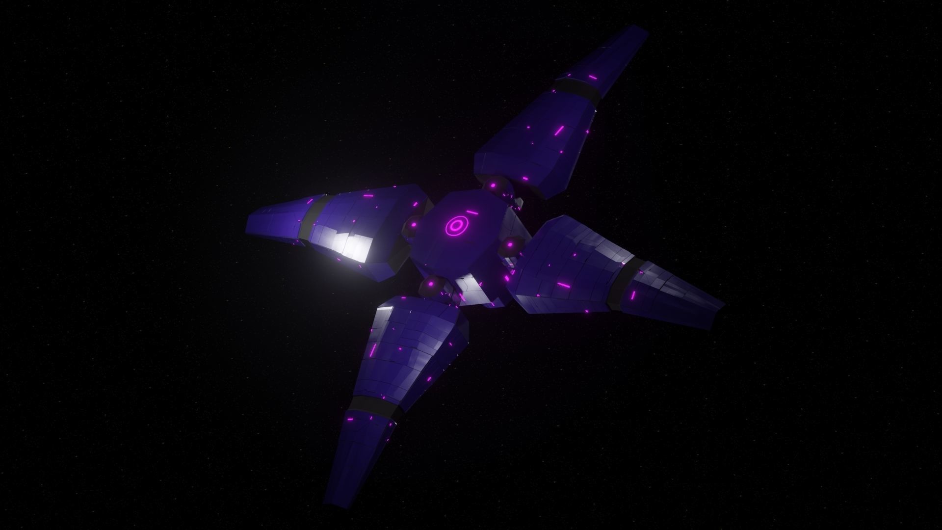 Probe II Spaceship Low-poly 3D model_4