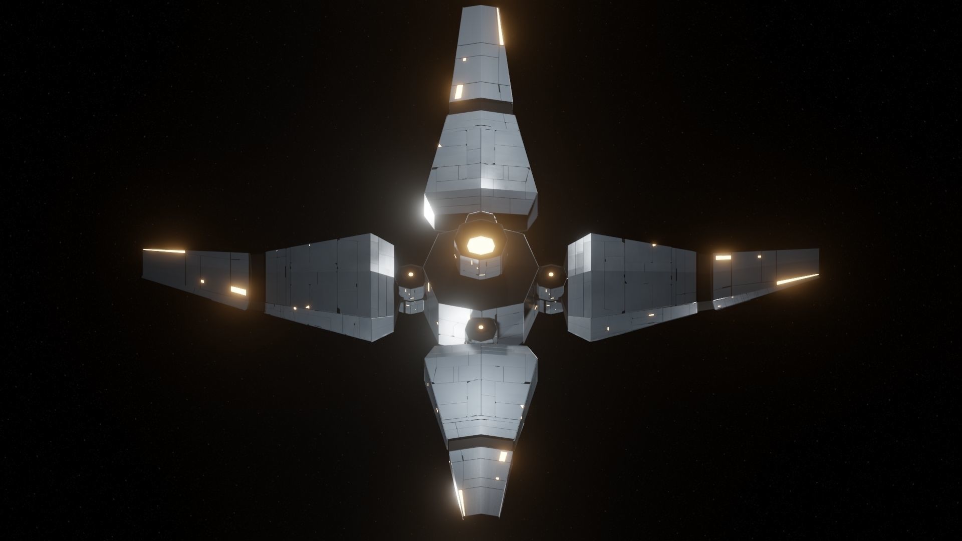 Probe II Spaceship Low-poly 3D model_13