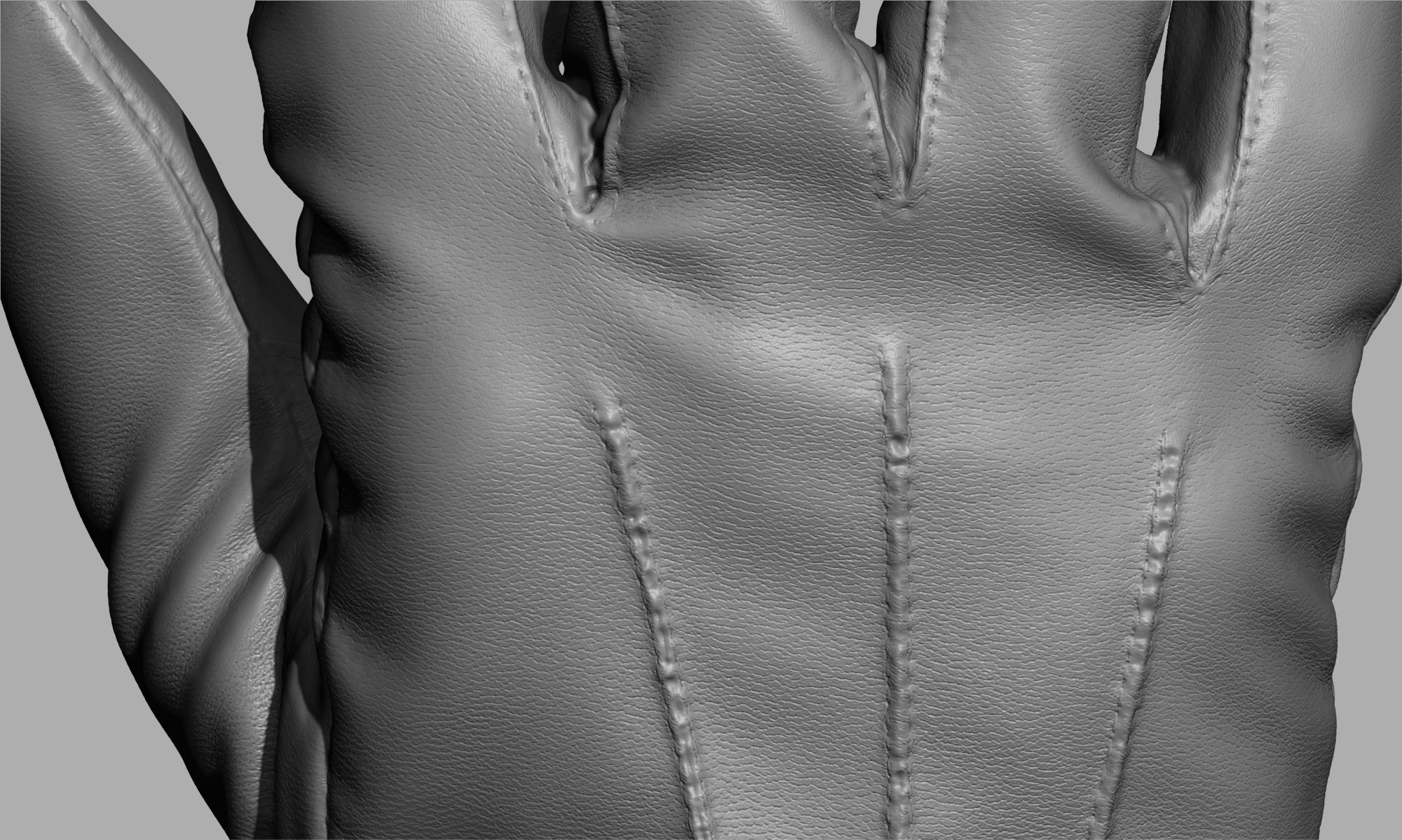 Leather Gloves 004 Low-poly 3D model_15