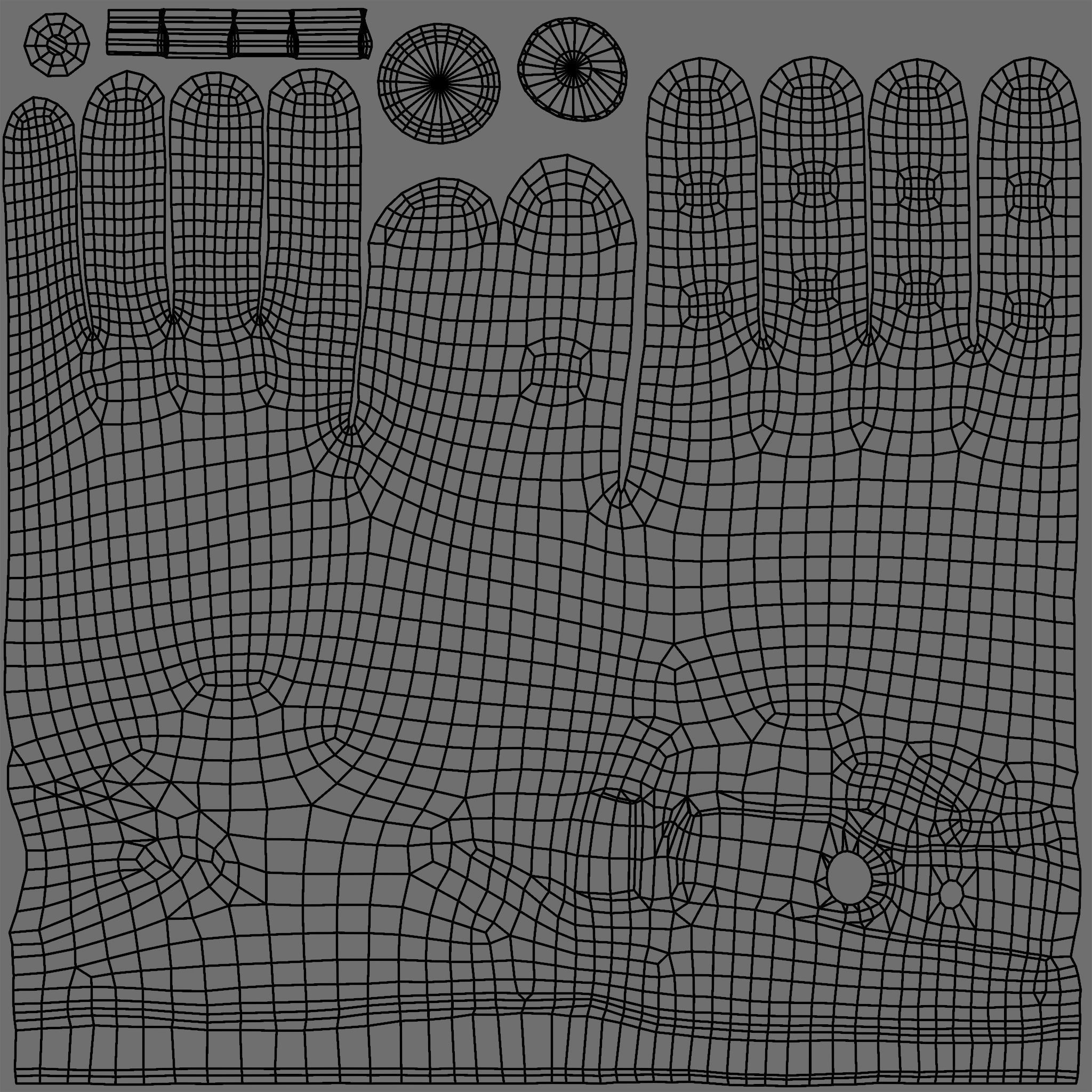 Leather Gloves 004 Low-poly 3D model_18