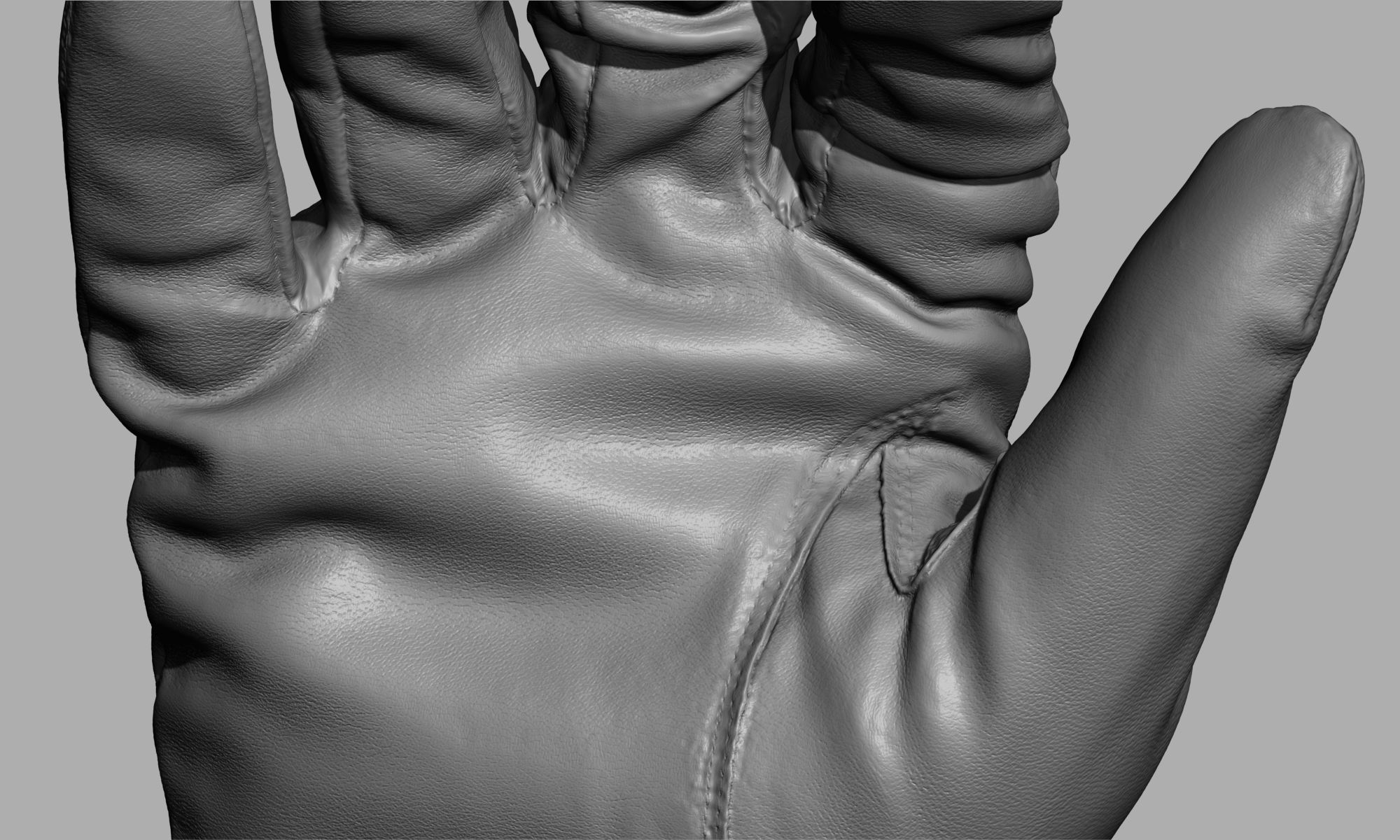 Leather Gloves 004 Low-poly 3D model_12