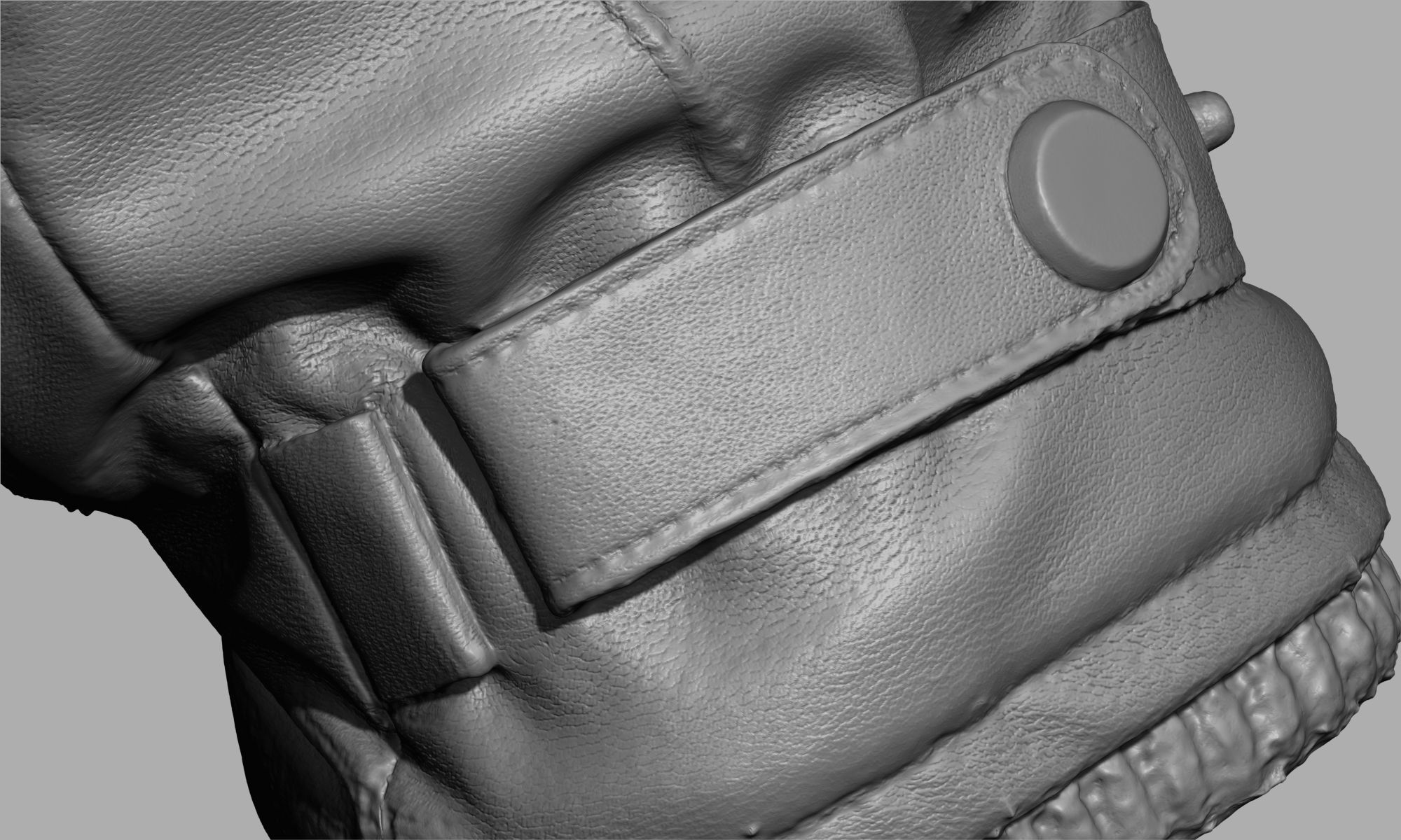 Leather Gloves 004 Low-poly 3D model_16