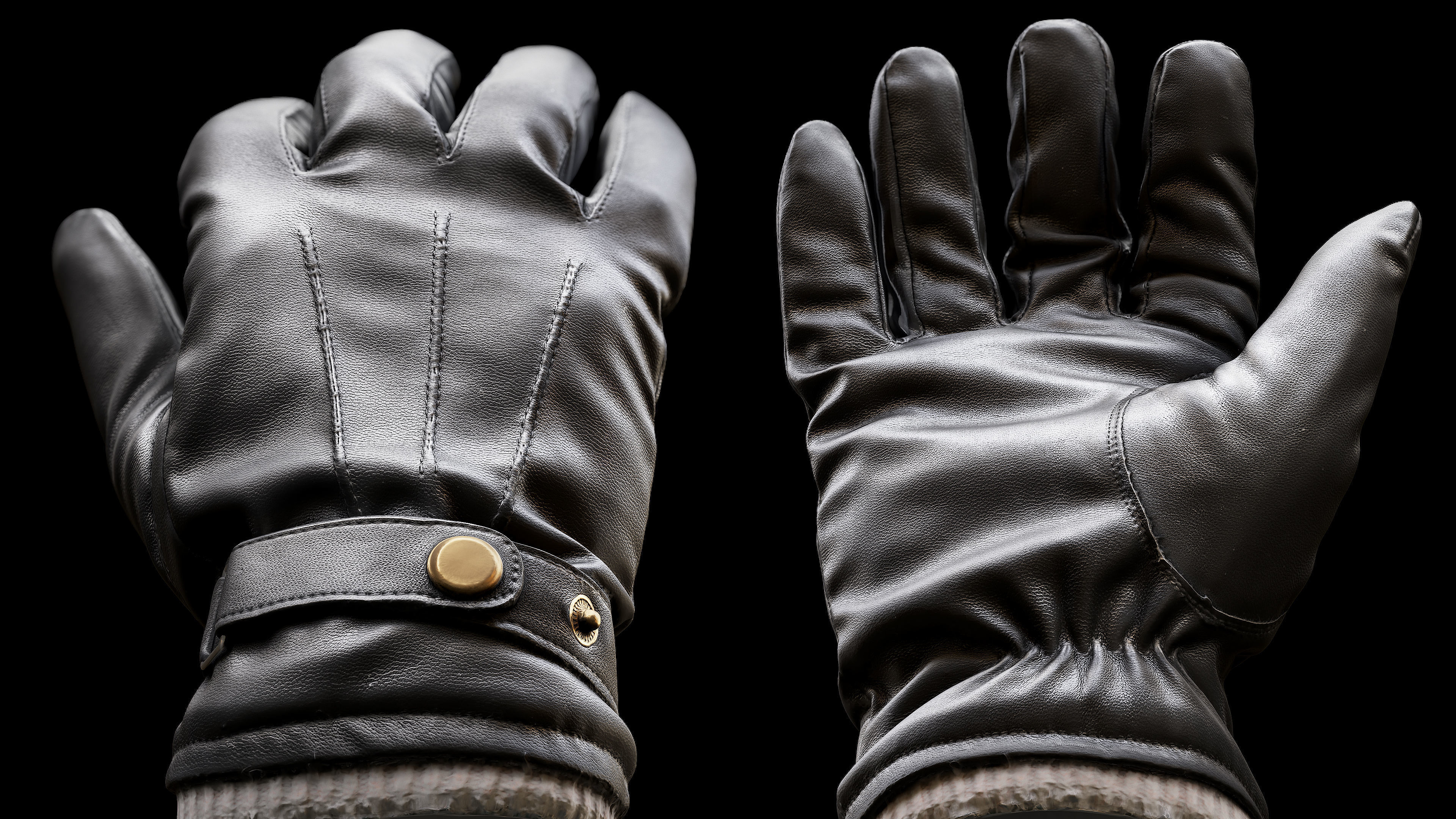 Leather Gloves 004 Low-poly 3D model_5