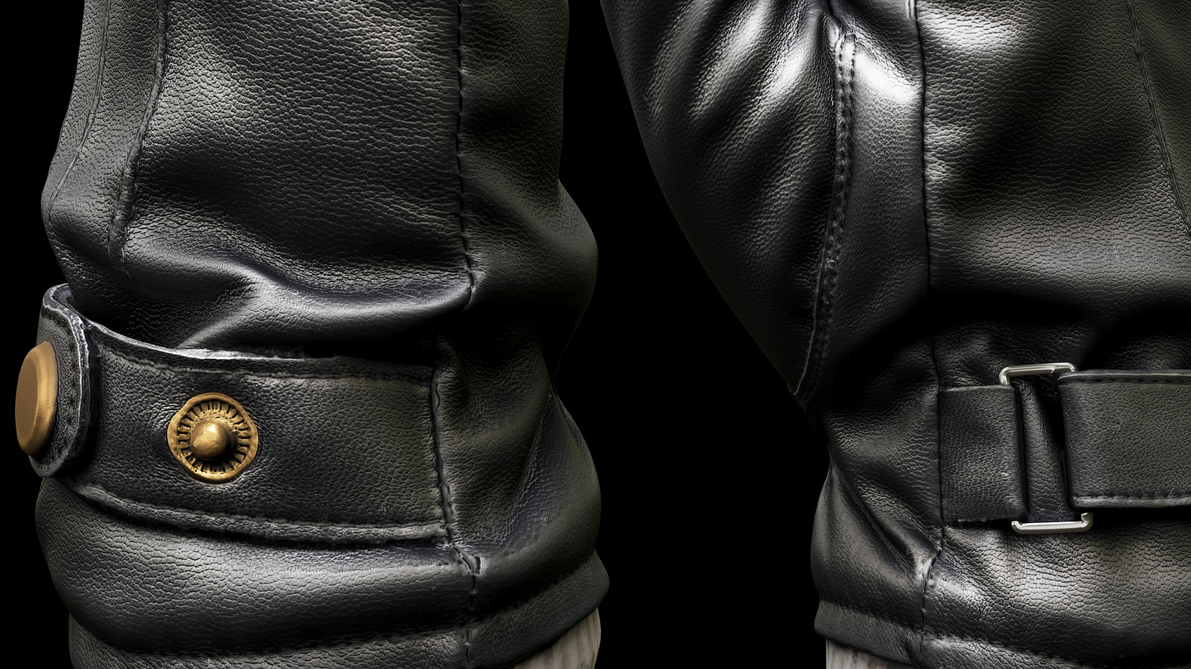 Leather Gloves 004 Low-poly 3D model_8