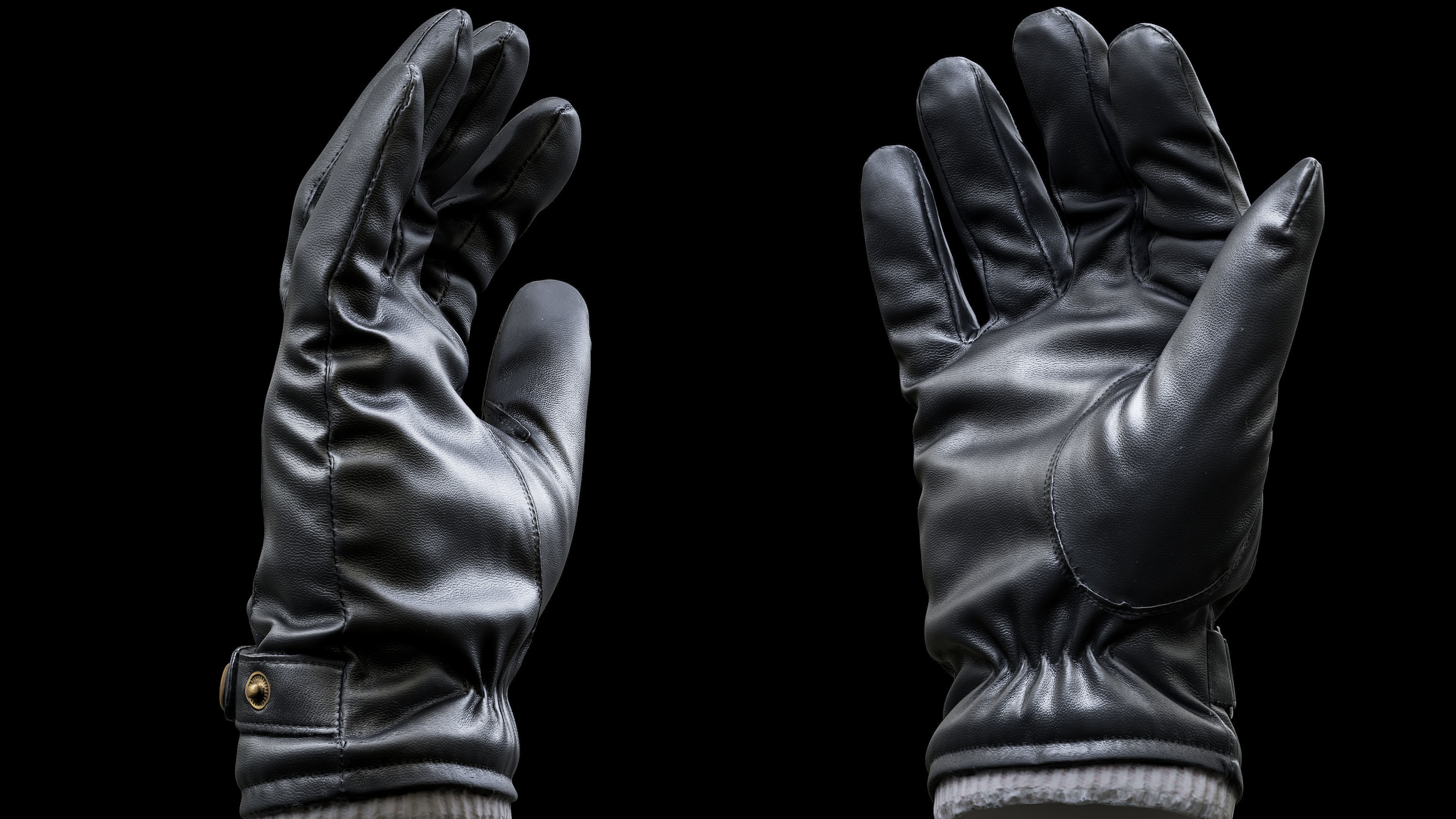 Leather Gloves 004 Low-poly 3D model_4