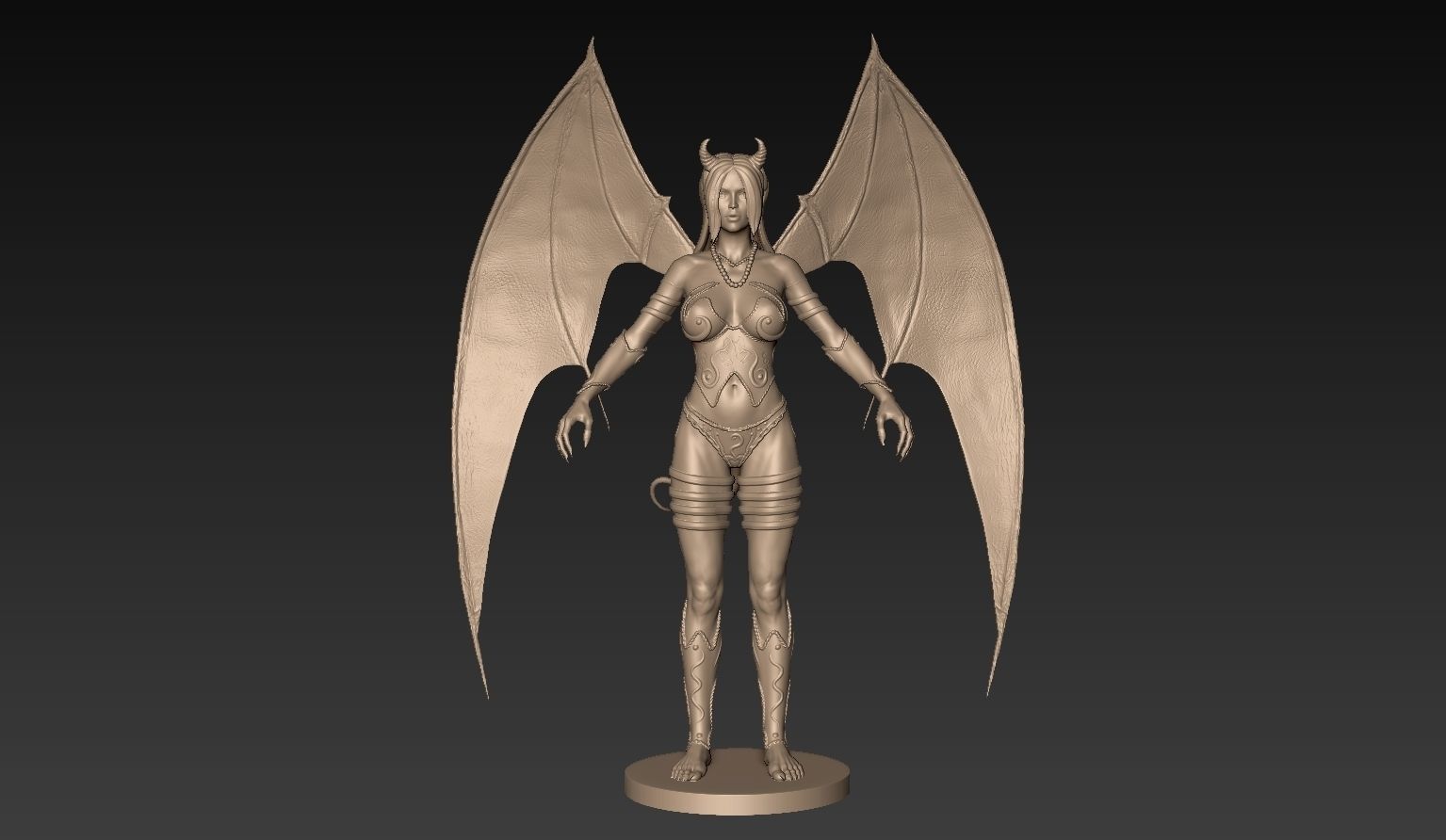 Fantasy Female Character 3D model_1