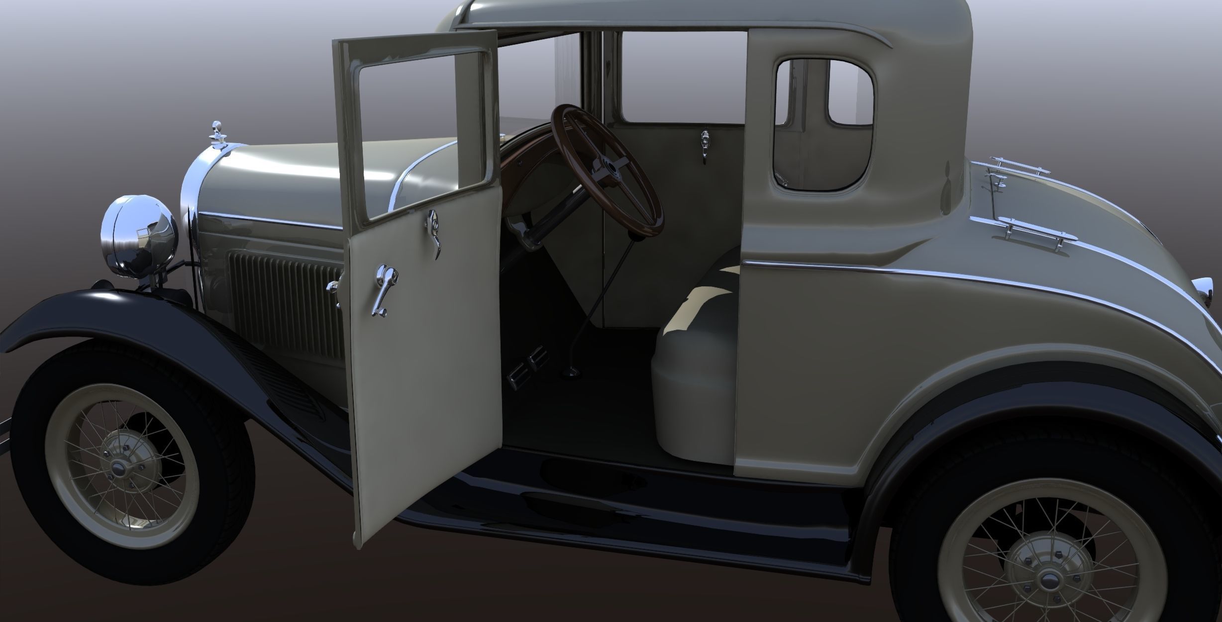 1930s Car 3D model_11