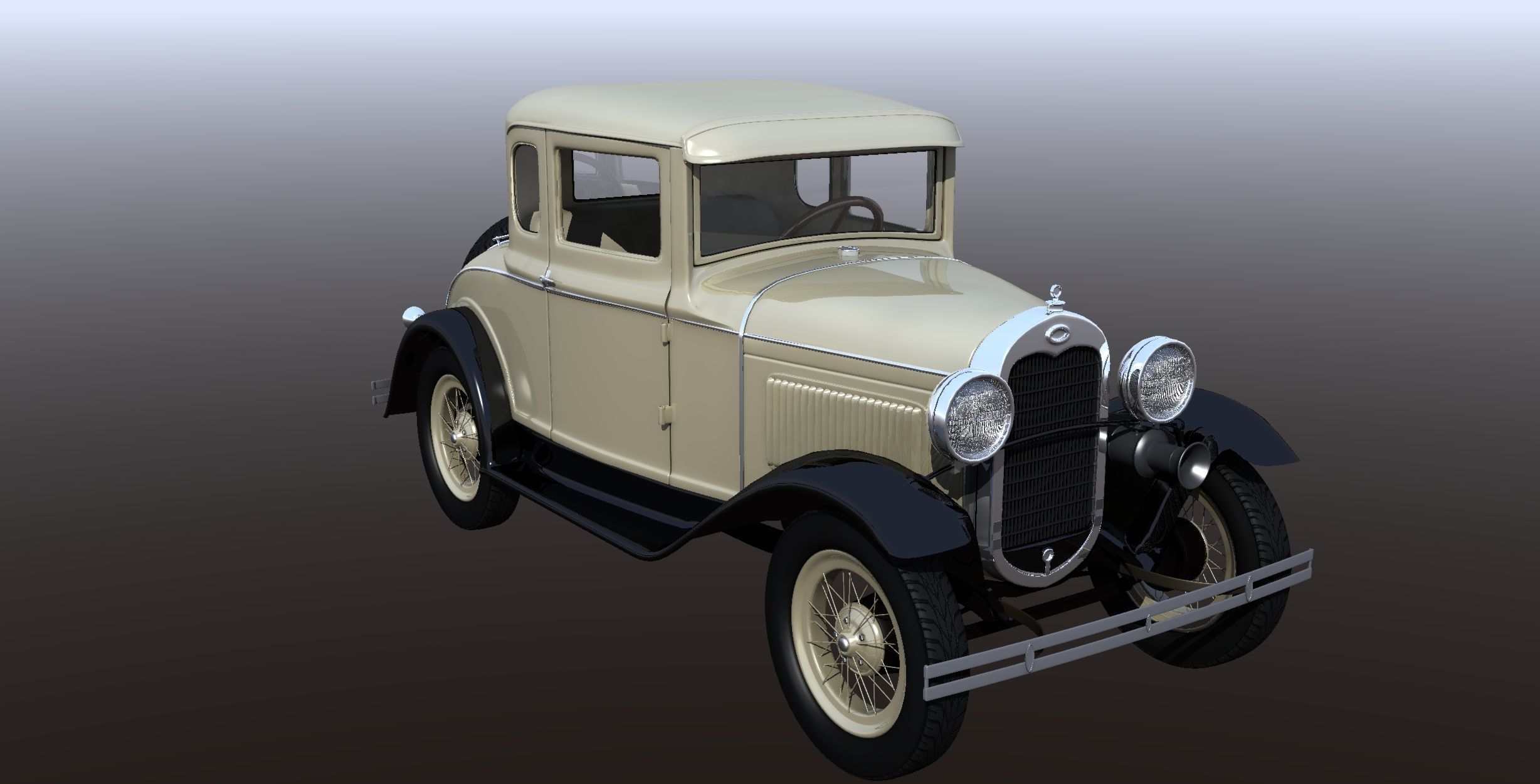 1930s Car 3D model_9