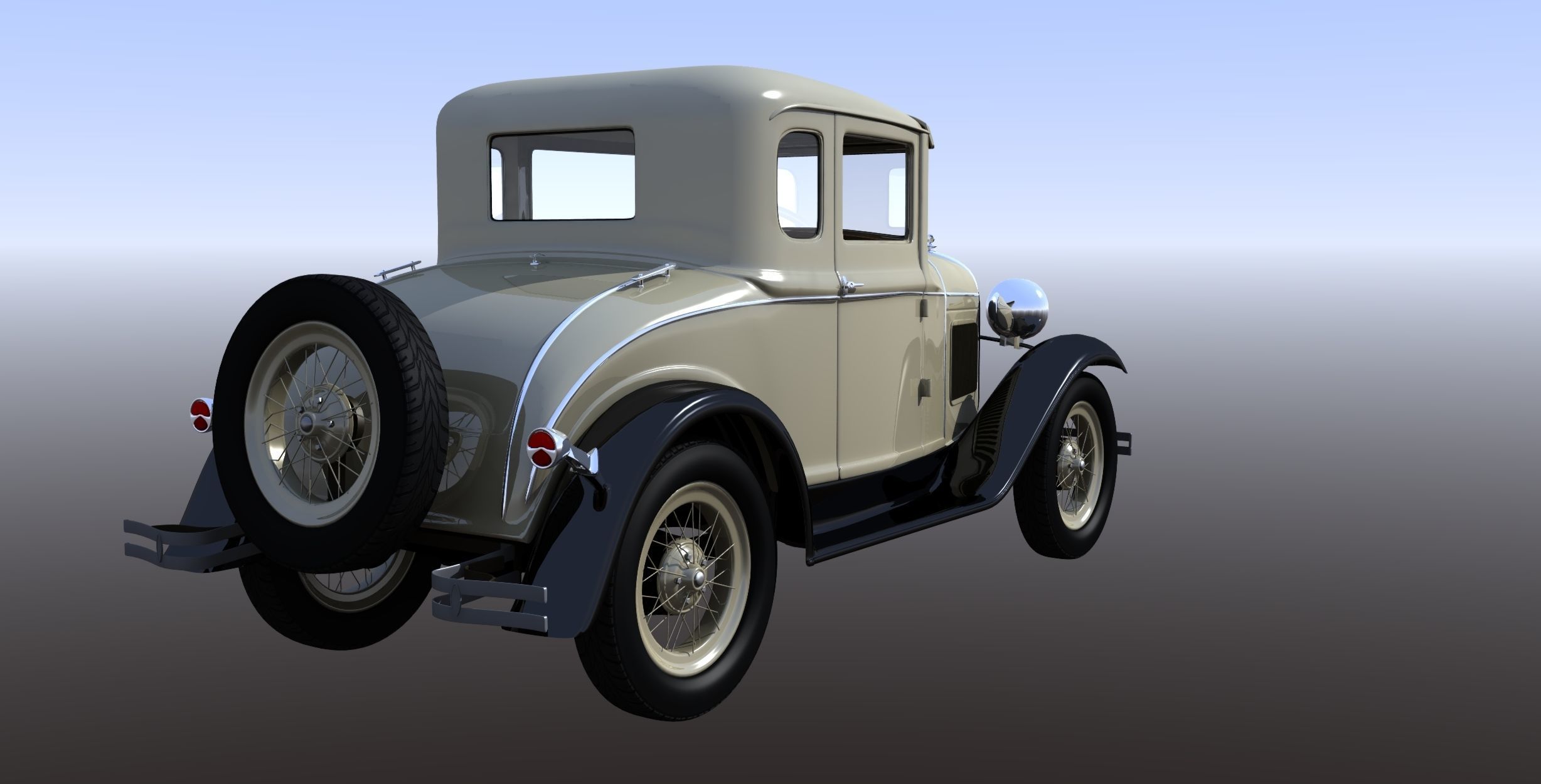 1930s Car 3D model_6
