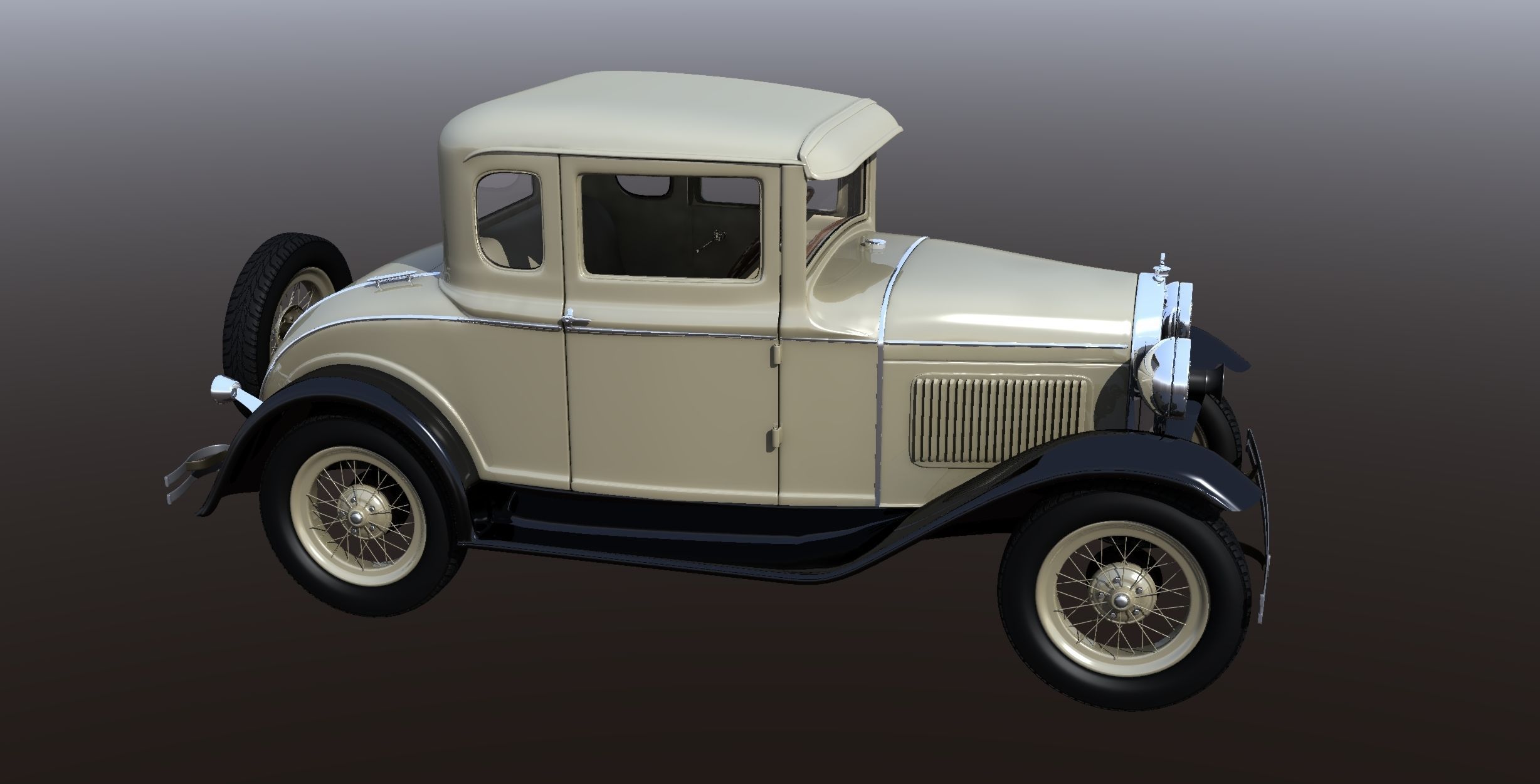 1930s Car 3D model_8