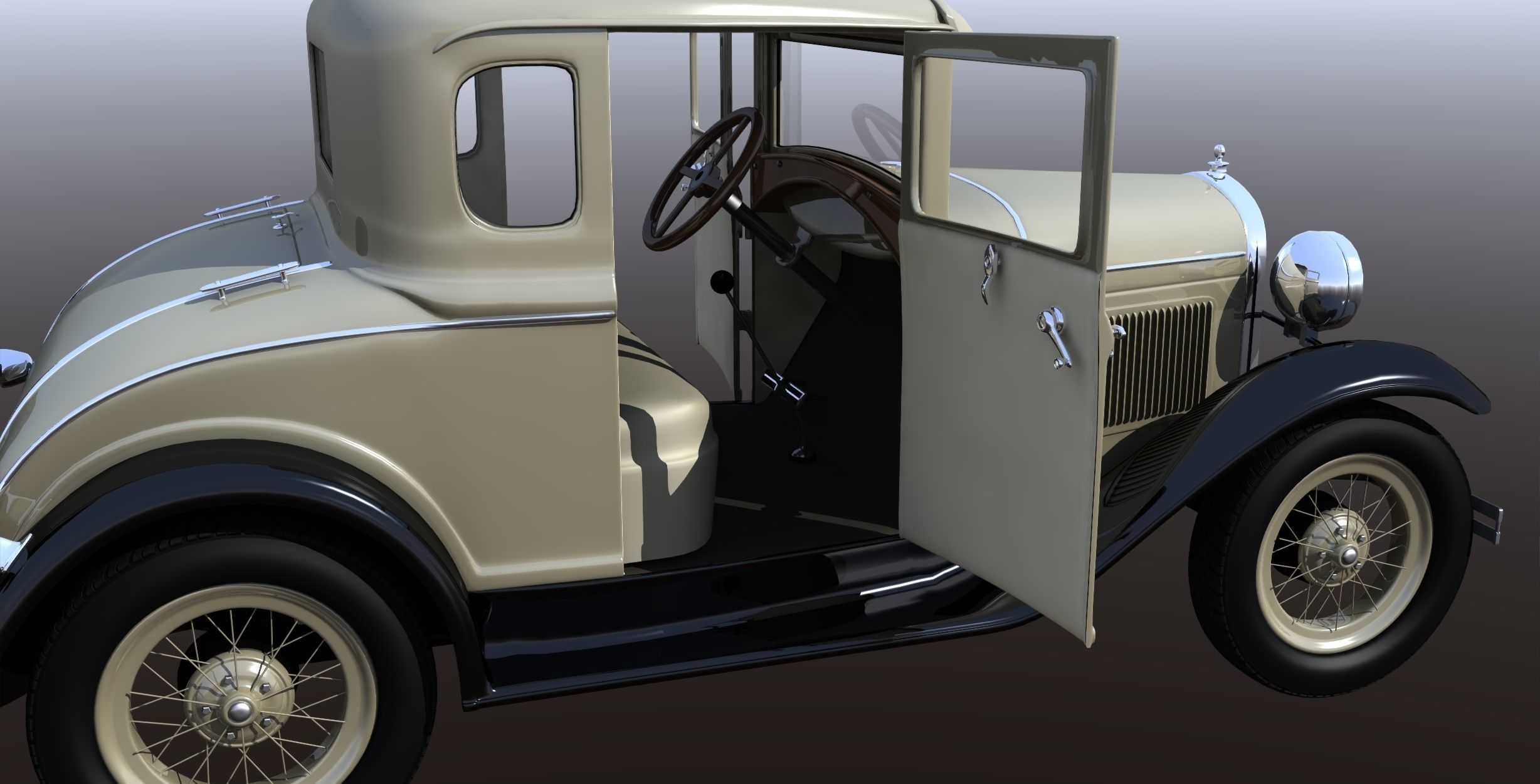 1930s Car 3D model_13