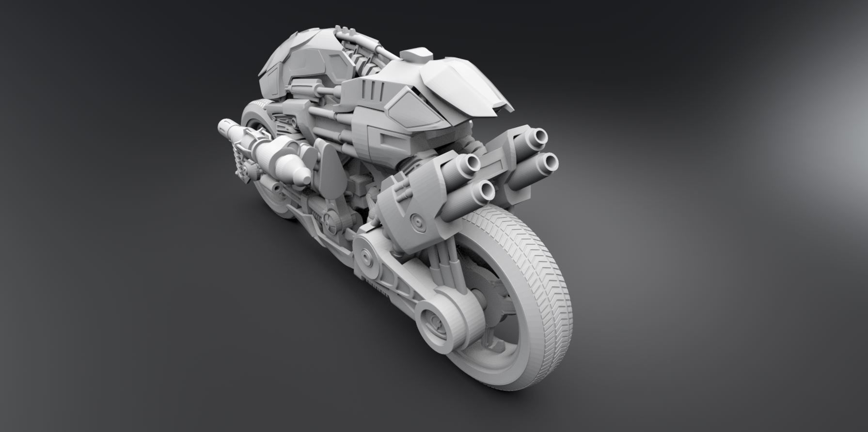 Moto Terminator Scale model 3D print model_2