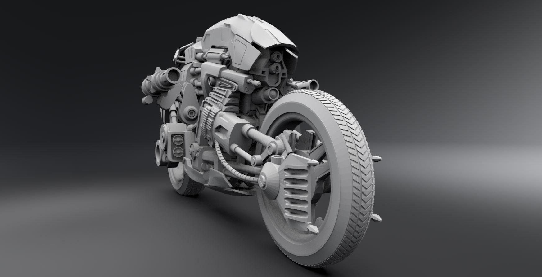 Moto Terminator Scale model 3D print model_4