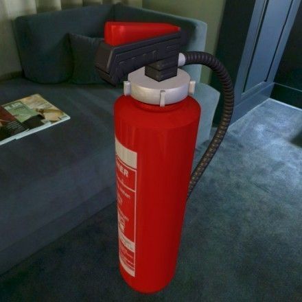 Fire Extinguisher Red Free low-poly 3D model_4