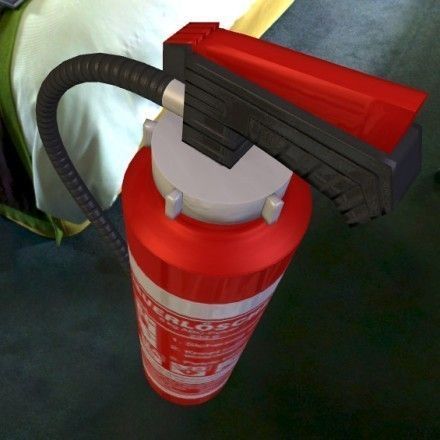 Fire Extinguisher Red Free low-poly 3D model_5