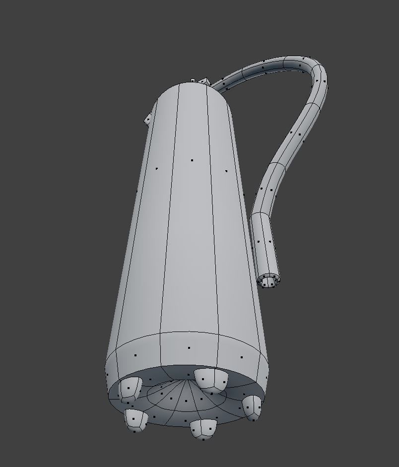 Fire Extinguisher Red Free low-poly 3D model_22