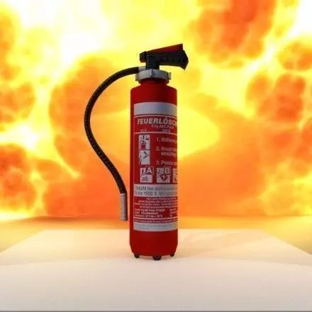 Fire Extinguisher Red Free low-poly 3D model_0