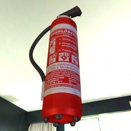 Fire Extinguisher Red Free low-poly 3D model_6