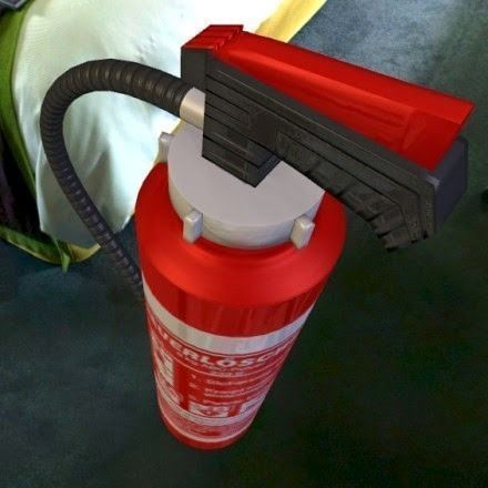 Fire Extinguisher Red Free low-poly 3D model_8