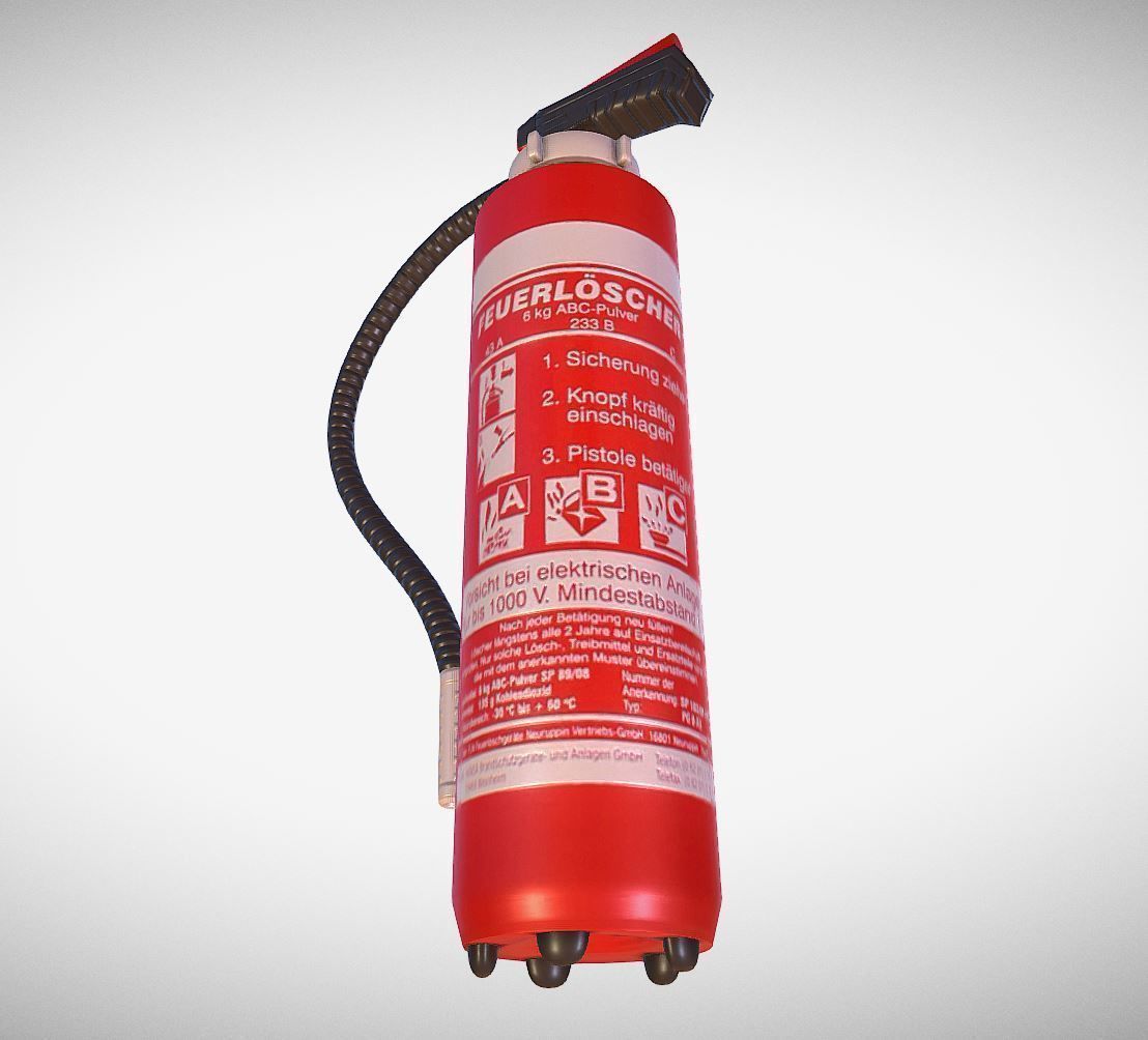 Fire Extinguisher Red Free low-poly 3D model_16