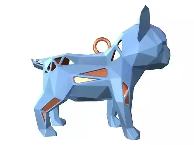 Animal Charm Bulldog Puppy Pose Pendant