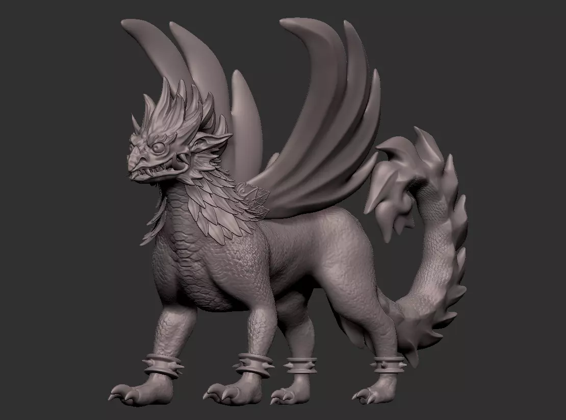 Singa Garuda Sculpture Balinese Guardian 3D print model_0