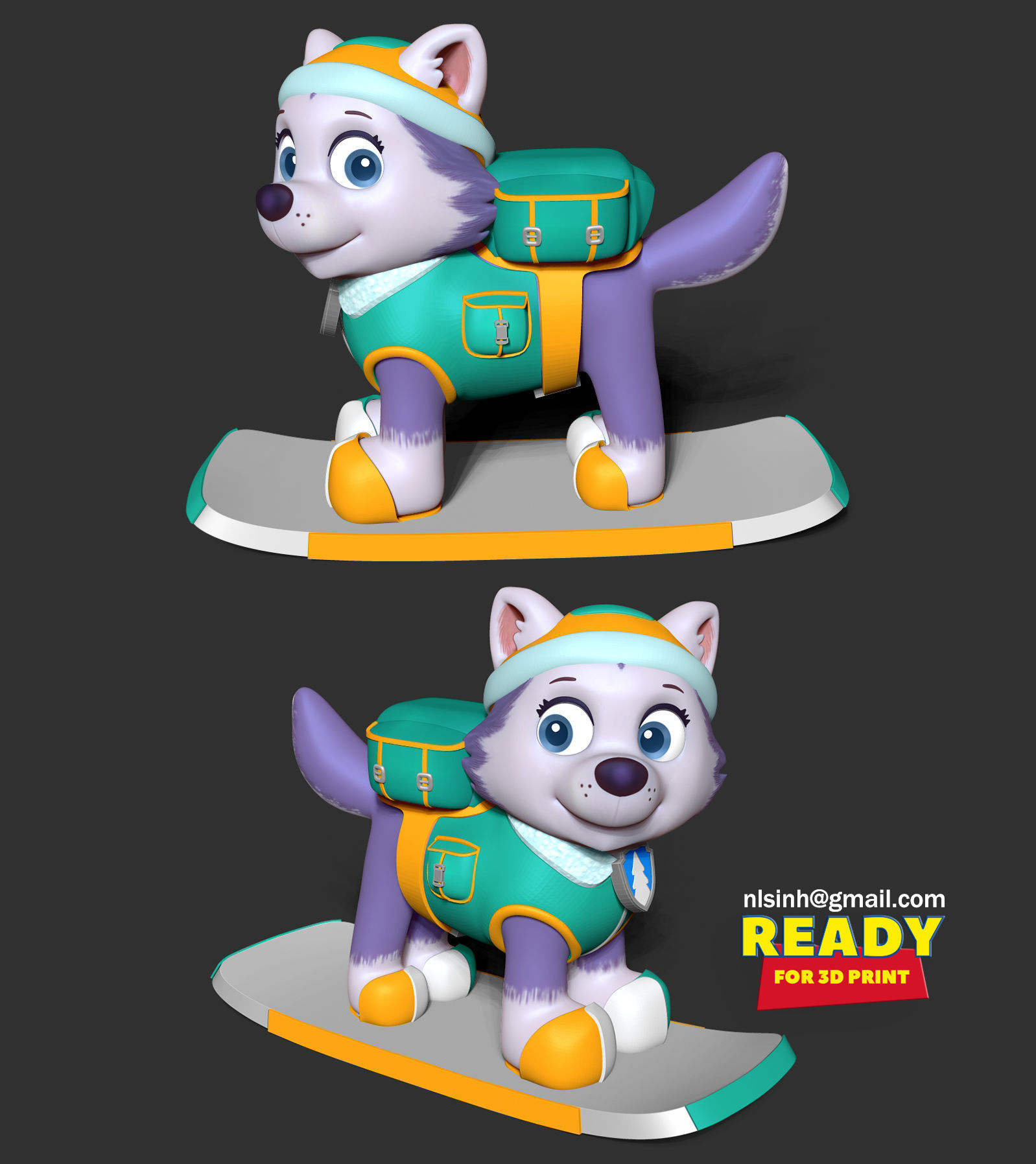 Everest - Paw Patrol Fanart 3D print model_4
