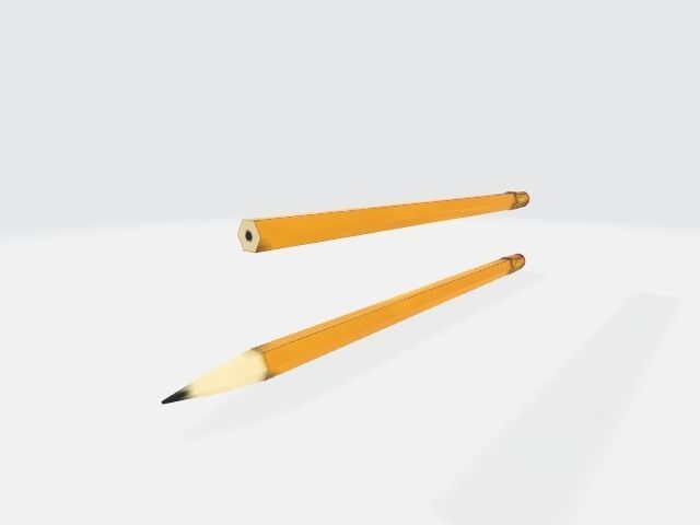 3D model Pencil Sharp and Unsharp VR / AR / low-poly | CGTrader