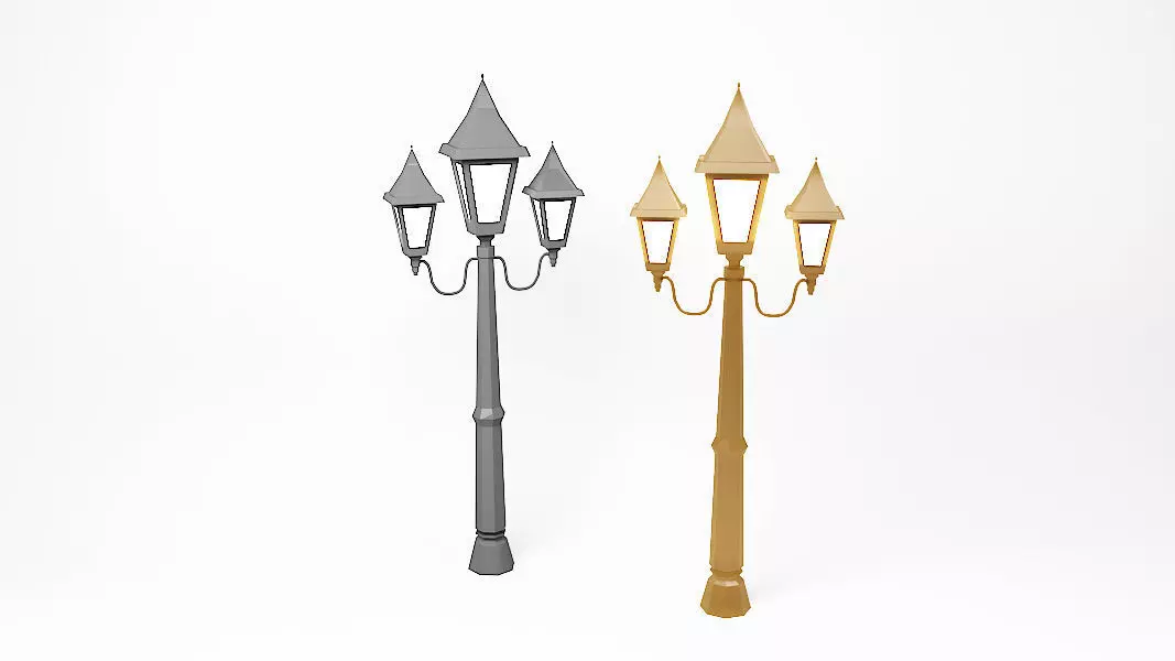 3dmodel two street lamps Free 3D model
