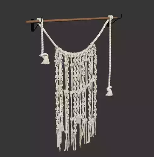 Macrame wall hanging 3D model