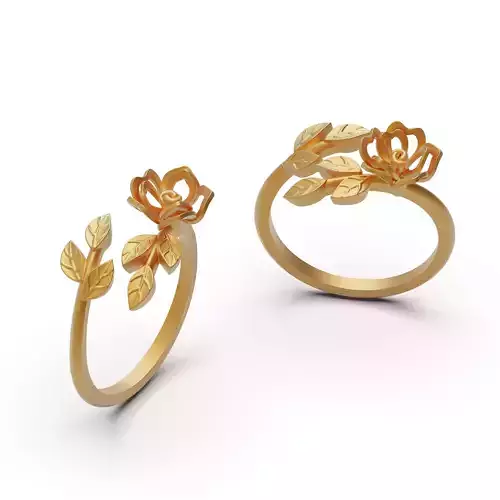 Flower ring 3D print model