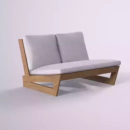 Love Seat with cushions teak