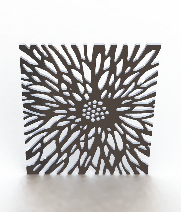 CNC Laser cut pattern Backlit Wall hanging 3D print model_4