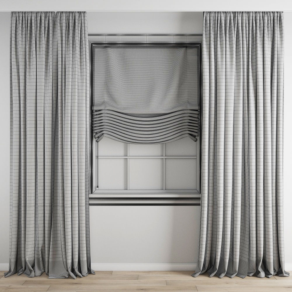 Curtain 195 3D model_3