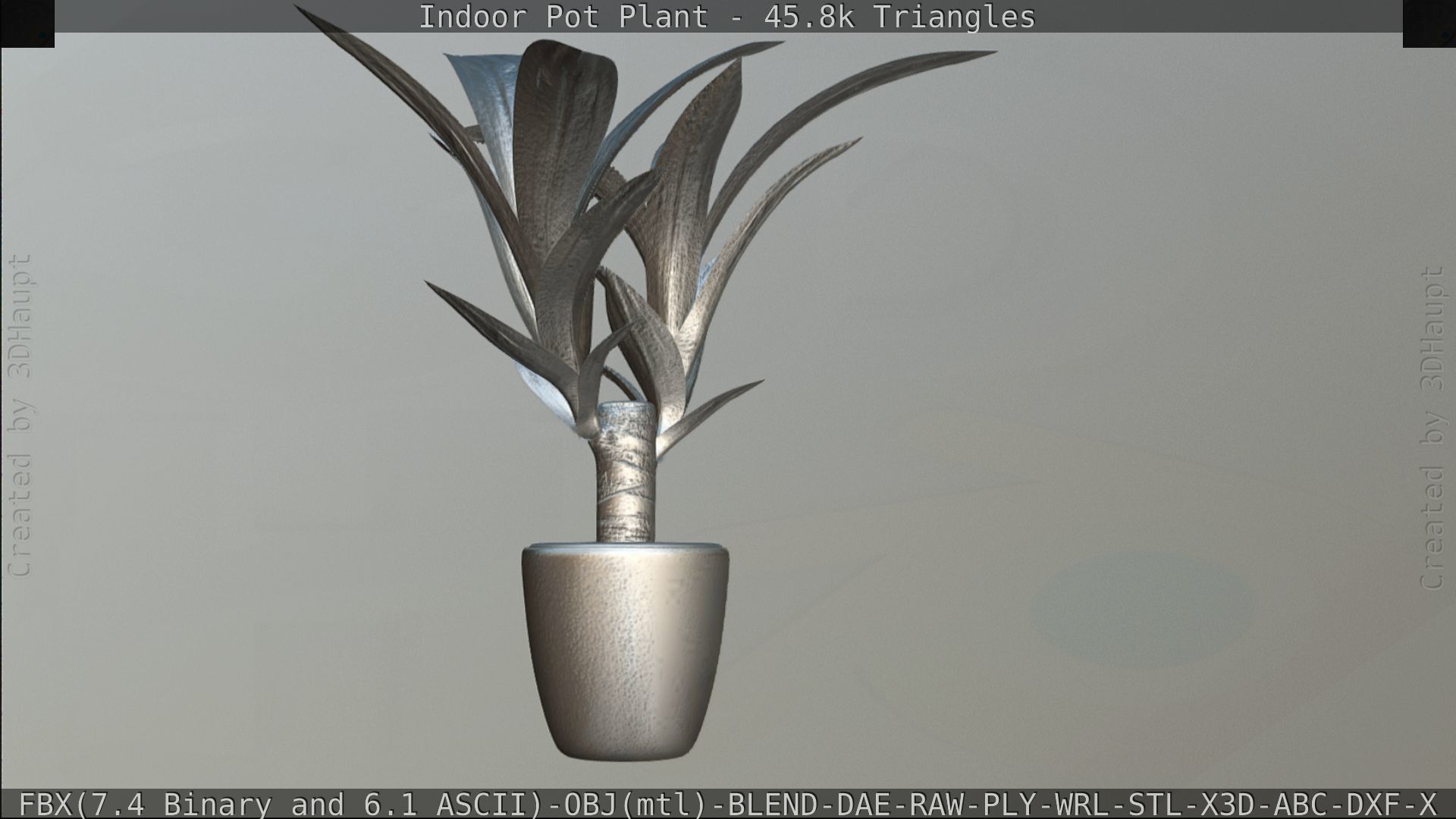 Indoor Pot Plant 1 Low-poly 3D model_105